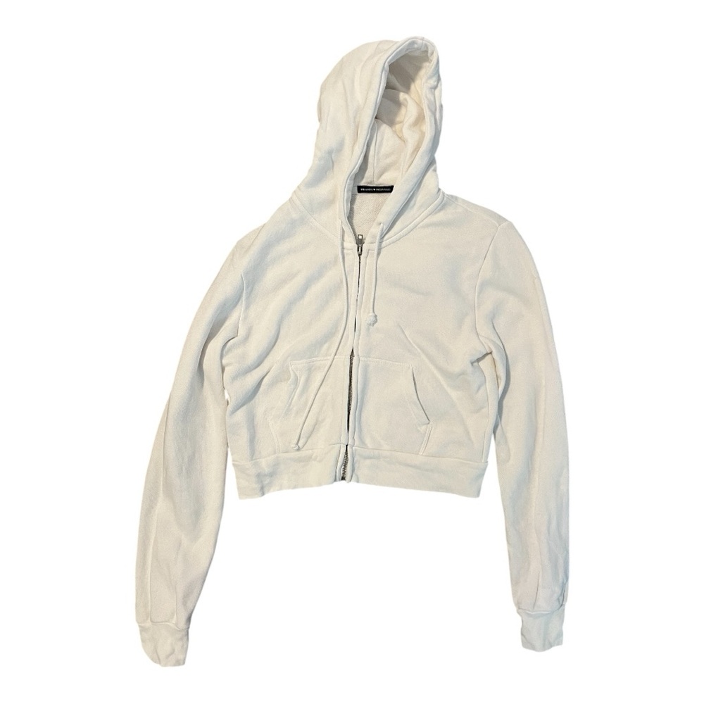 White‎ Cropped Hoodie
